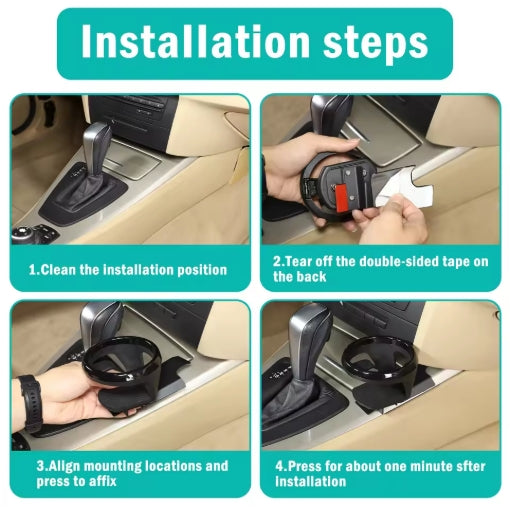 BMW 3 Series E90/E92/E93 Cup Holder, Carbon Steel Central Console Side Drink Organizer 2005-2012 حامل أكواب جانبي عالي الجودة لبي إم دبليو الفئة 3 E90/E92/E93 2005-2012, منظم مشروبات من الفولاذ الكربوني للكونسول الوسطي