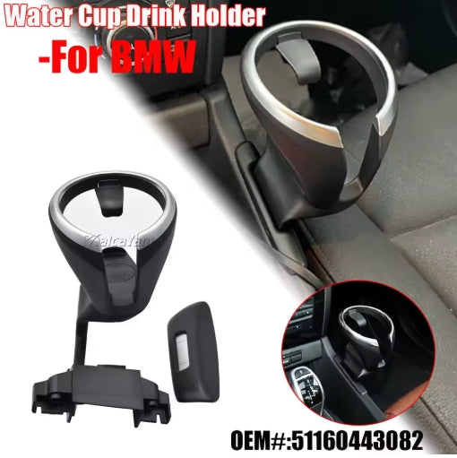 BMW 1 Series Front Car Cup Holder, Beverage & Water Cup Seat Organizer 135i/128i X1 2008–2013 حامل أكواب أمامي للسيارة لسيارات بي إم دبليو الفئة 1, منظم مشروبات ومياه للمقاعد 135i/128i X1 2008–2013