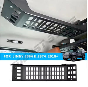 Suzuki Jimny Roof Interior Storage Basket, Luggage Organizer Tray for 3 & 5 Door JB74 JB64, Driver Side Car Accessory سلة تخزين داخلية للسقف لسيارات سوزوكي جيمي 3 و5 أبواب JB74 JB64, منظم أمتعة جانبي للسائق، إكسسوار داخلي للسيارة