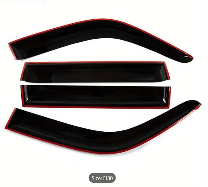 Windshield Sun & Rain Visor for Toyota Land Cruiser FJ80 1990-1997, Durable PP Material, Weatherproof Protection واقي زجاج أمامي وحاجب شمس ومطر لسيارة تويوتا لاند كروزر FJ80 موديل 1990-1997, مصنوع من مادة PP المتينة، حماية من العوامل الجو