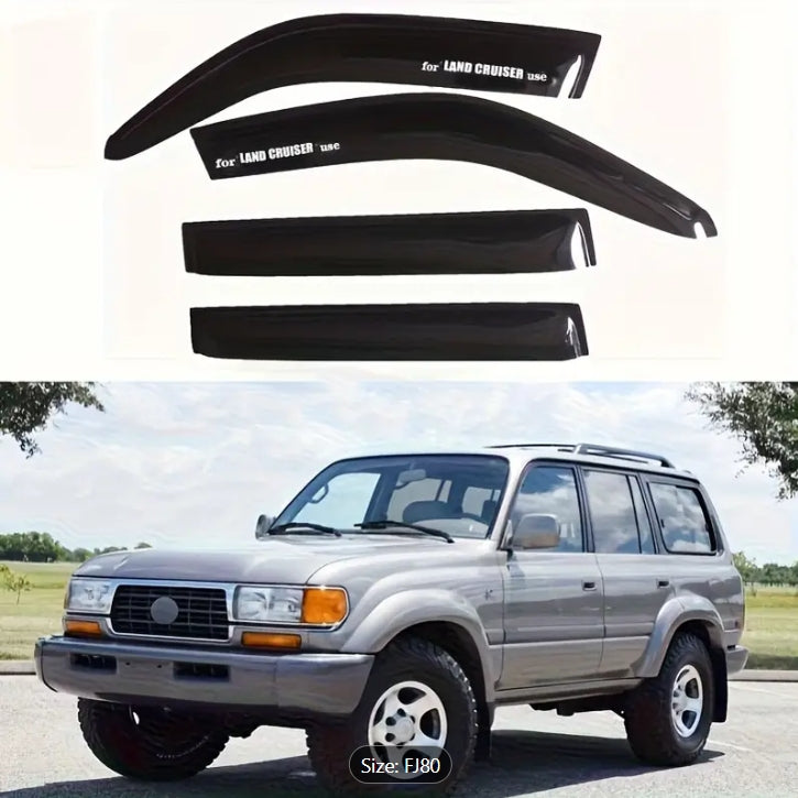 Windshield Sun & Rain Visor for Toyota Land Cruiser FJ80 1990-1997, Durable PP Material, Weatherproof Protection واقي زجاج أمامي وحاجب شمس ومطر لسيارة تويوتا لاند كروزر FJ80 موديل 1990-1997, مصنوع من مادة PP المتينة، حماية من العوامل الجو
