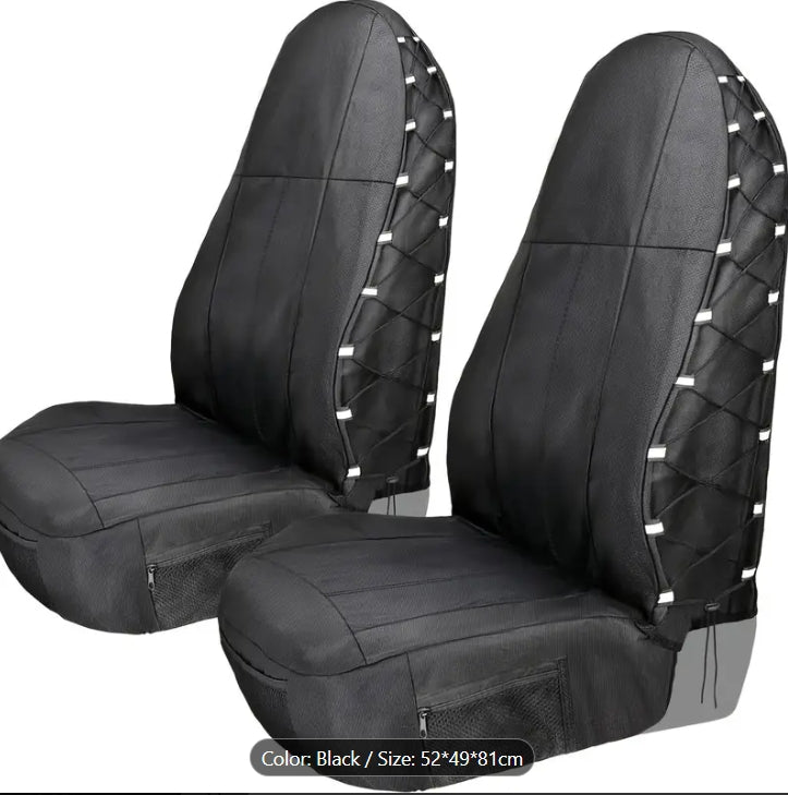 Universal Waterproof & Dustproof Car Seat Cushion Cover, All-Season, Hand Washable, Black غطاء  مقعد سيارة مقاوم للماء والغبار, مناسب لجميع المواسم، قابل للغسل يدويًا، أسود