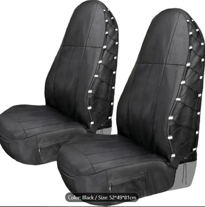 Universal Waterproof & Dustproof Car Seat Cushion Cover, All-Season, Hand Washable, Black غطاء  مقعد سيارة مقاوم للماء والغبار, مناسب لجميع المواسم، قابل للغسل يدويًا، أسود