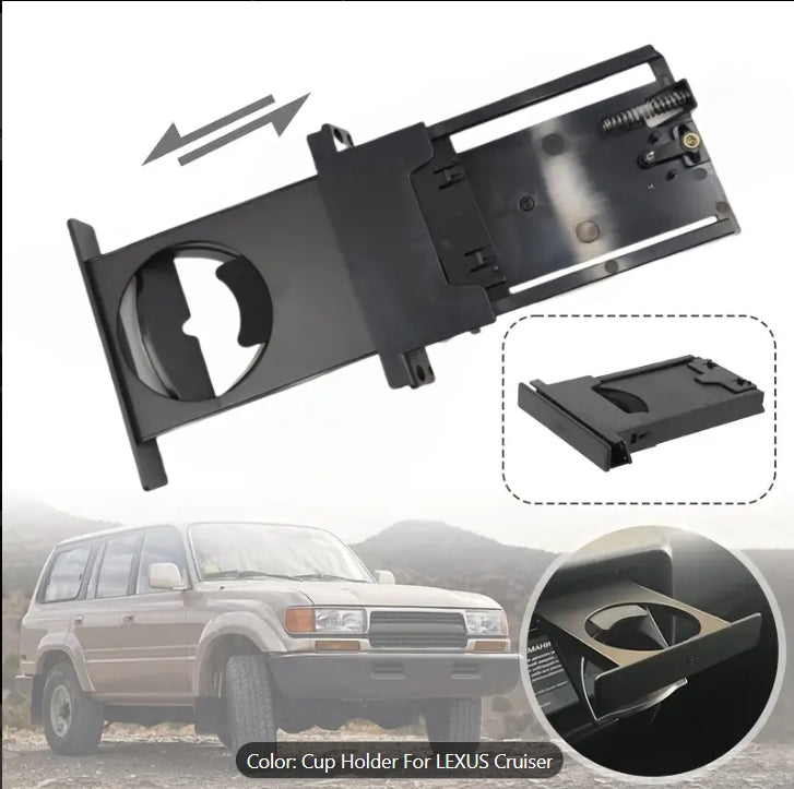 Cup Holder for Lexus LX450 (1995-1997) & Toyota Land Cruiser (1990-1997), Durable Interior Upgrade حامل أكواب لسيارات لكزس LX450 (1995-1997) وتويوتا لاند كروزر (1990-1997), ترقية داخلية متينة