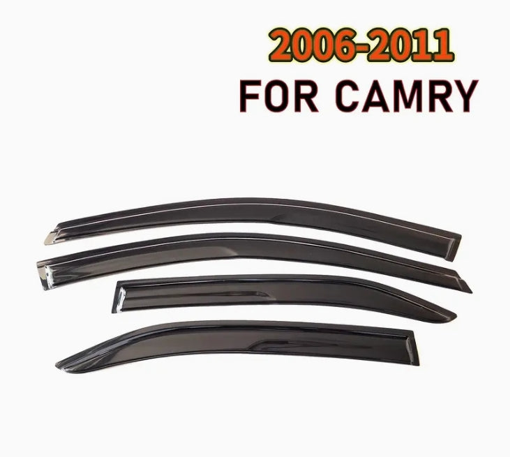 4PCS Window Visor Rain Guards for Toyota Camry 2006-2011, PMMA Sun Shade, Wind & Rain Deflector Car Accessories ٤ قطع عواكس نوافذ للسيارة لتويوتا كامري 2006-2011, مصنوعة من PMMA، واقيات من المطر والشمس والرياح، ملحقات للسيارة