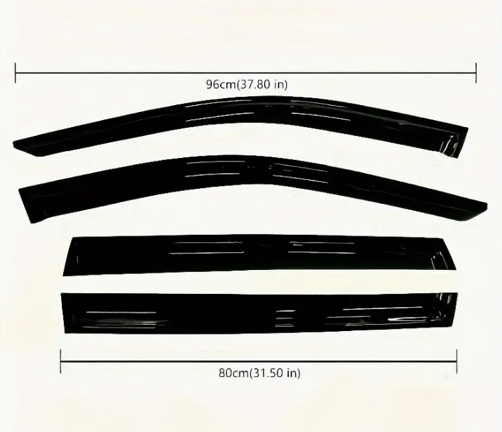 4PCS ABS Window Visor Rain Guards for Toyota RAV4 2019–2023, Sun & Rain Protection, Wind Deflector Car Accessories ٤ قطع واقيات نوافذ ABS لتويوتا RAV4 2019–2023, حماية من المطر والشمس، عواكس الرياح للسيارة
