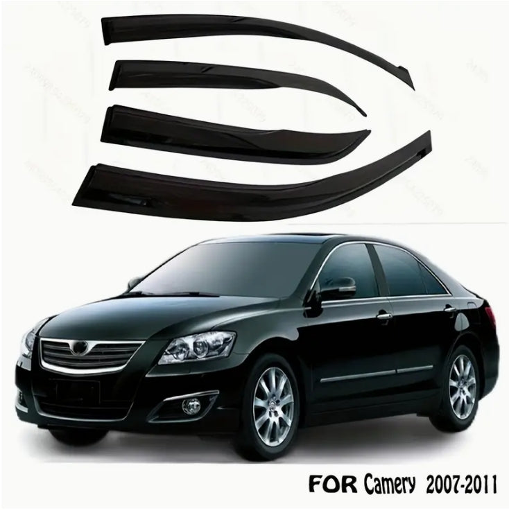 Acrylic Window Deflector Vent Visor Sun Shade for Toyota Camry Sedan 2007–2011, Weather & Sun Protection واقي نافذة أكريليك مع فتحة تهوية ومظلة شمس لتويوتا كامري سيدان 2007-2011 , حماية من الشمس والعوامل الجوية