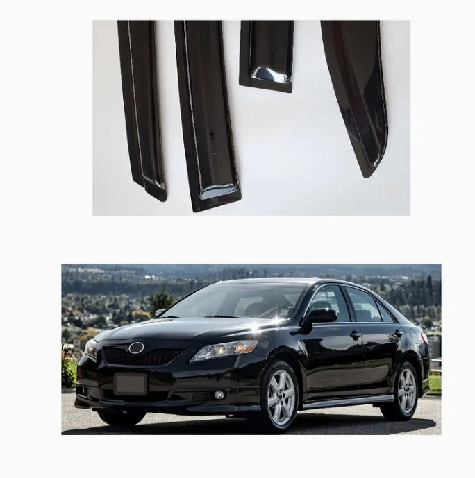 Acrylic Window Deflector Vent Visor Sun Shade for Toyota Camry Sedan 2007–2011, Weather & Sun Protection واقي نافذة أكريليك مع فتحة تهوية ومظلة شمس لتويوتا كامري سيدان 2007-2011 , حماية من الشمس والعوامل الجوية