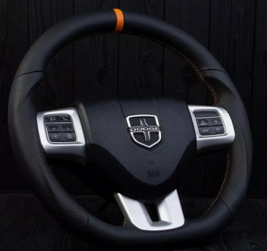 Used 2011–2014 Dodge Charger & Challenger Custom Steering Wheel & with Air bag–  عجلة قيادة مخصصة مستعملة لدودج تشارجر وتشالنجر 2011–2014