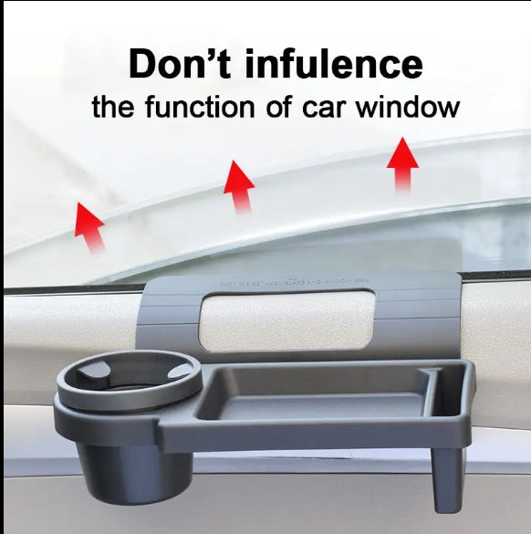 3 in 1 Window Mount Car Tray Cup Holder Phone Holder Multipurpose Car Tray,10400030  صينية سيارة قابلة للتثبيت على النافذة 3 في 1 | حامل أكواب + حامل هاتف + صينية متعددة الاستخدامات