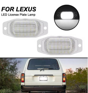 LED License Plate Lights for Toyota Land Cruiser FJ80 & FJ Cruiser / Lexus LX450  Bright, Durable, 2PCS أضواء لوحة أرقام LED لسيارات تويوتا لاند كروزر FJ80 وFJ كروزر / لكزس LX450, مشرقة ومتينه، قطعتان