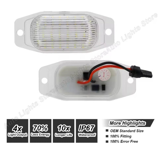 LED License Plate Lights for Toyota Land Cruiser FJ80 & FJ Cruiser / Lexus LX450  Bright, Durable, 2PCS أضواء لوحة أرقام LED لسيارات تويوتا لاند كروزر FJ80 وFJ كروزر / لكزس LX450, مشرقة ومتينه، قطعتان