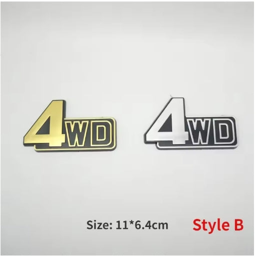 4WD Full-Time Rear Trunk Logo Sticker, Watercolour Tea jet Plate for Land Cruiser FJ60/62/80, FZJ80, LX450 – Durable Car Emblem ملصق شعار خلفي 4WD فول تايم – لوحة تيجيت مائية لاند كروزر FJ60/62/80 وFZJ80 وLX450 – شارة سيارة متينة