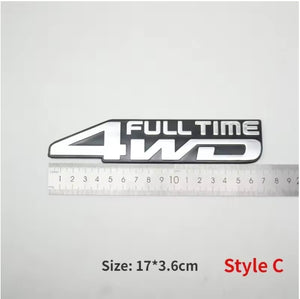 4WD Full-Time Rear Trunk Logo Sticker, Watercolour Tea jet Plate for Land Cruiser FJ60/62/80, FZJ80, LX450 – Durable Car Emblem ملصق شعار خلفي 4WD فول تايم – لوحة تيجيت مائية لاند كروزر FJ60/62/80 وFZJ80 وLX450 – شارة سيارة متينة