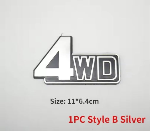 4WD Full-Time Rear Trunk Logo Sticker, Watercolour Tea jet Plate for Land Cruiser FJ60/62/80, FZJ80, LX450 – Durable Car Emblem ملصق شعار خلفي 4WD فول تايم – لوحة تيجيت مائية لاند كروزر FJ60/62/80 وFZJ80 وLX450 – شارة سيارة متينة