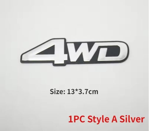 4WD Full-Time Rear Trunk Logo Sticker, Watercolour Tea jet Plate for Land Cruiser FJ60/62/80, FZJ80, LX450 – Durable Car Emblem ملصق شعار خلفي 4WD فول تايم – لوحة تيجيت مائية لاند كروزر FJ60/62/80 وFZJ80 وLX450 – شارة سيارة متينة