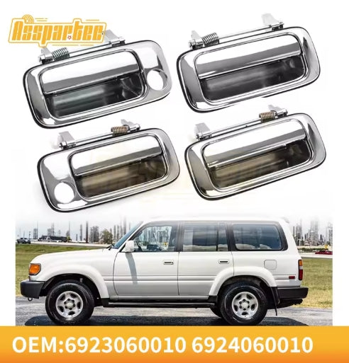 New Exterior Door Handle for Toyota Land Cruiser  Durable, Perfect Fit, Easy Installation مقابض أبواب خارجية جديدة لتويوتا لاندكروزر FJ80 HDJ80 HZJ80 FZJ80, متينة، تركيب مثالي، سهلة التثبيت