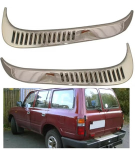 Toyota Land Cruiser FJ80 Chrome Side Vents, ABS Silver-Plated Trim for Stylish Airflow & Custom Look فتحات تهوية جانبية كروم لسيارة تويوتا لاند كروزر FJ80, طلاء فضي ABS لتعديل أنيق وتحسين تدفق الهواء