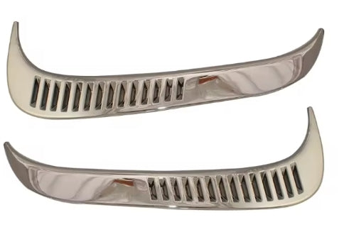 Toyota Land Cruiser FJ80 Chrome Side Vents, ABS Silver-Plated Trim for Stylish Airflow & Custom Look فتحات تهوية جانبية كروم لسيارة تويوتا لاند كروزر FJ80, طلاء فضي ABS لتعديل أنيق وتحسين تدفق الهواء