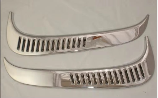 Toyota Land Cruiser FJ80 Chrome Side Vents, ABS Silver-Plated Trim for Stylish Airflow & Custom Look فتحات تهوية جانبية كروم لسيارة تويوتا لاند كروزر FJ80, طلاء فضي ABS لتعديل أنيق وتحسين تدفق الهواء