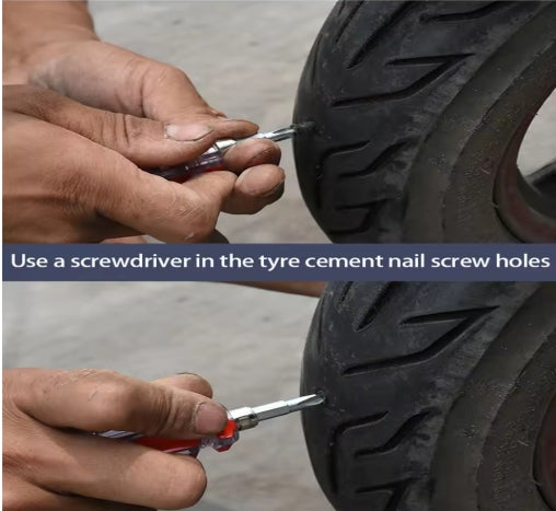 Alayjah, 10/30Pcs Universal Tire Repair Rubber Nail , Quick Fix for Car, Motorcycle, Truck & Bike Tires   10/30 مسمار مطاطي لإصلاح إطارات السيارات والدراجات والشاحنات,حل سريع وسهل للثقوب