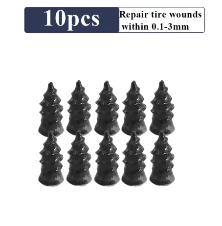 Alayjah, 10/30Pcs Universal Tire Repair Rubber Nail , Quick Fix for Car, Motorcycle, Truck & Bike Tires   10/30 مسمار مطاطي لإصلاح إطارات السيارات والدراجات والشاحنات,حل سريع وسهل للثقوب