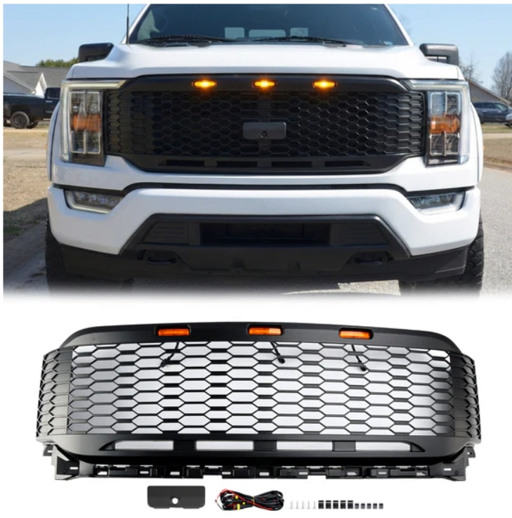 New Ford Raptor 2021–2023 Front Grille – OEM Style  شبك أمامي جديد لفورد رابتر 2021–2023