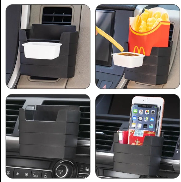 عبوتان من حامل صينية المربى المتعدد الوظائف الفاخر العالمي – حامل صلصات داخل السيارة / صينية للبطاطس المقليةPack of 2 Universal Luxury Multi-Function Jam Tray Sauce Dish Holder Interior Car Tray French Fry Holder