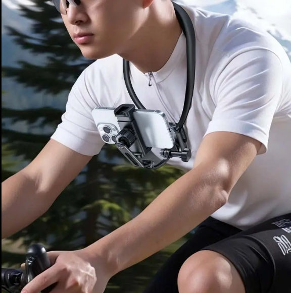 حامل هاتف قابل للتعديل للتعليق على الرقبة – بدون استخدام اليدين، مرن ومتين للهواتف حتى 6.7 بوصةAdjustable Neck Phone Holder – Hands-Free, Flexible & Durable for Phones up to 6.7"