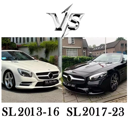 Racing Front Radiator Grilles for Mercedes-Benz SL-Class R231 2013-2023, Sport Upgrade for SL450, SL500, SL550, SL65 شبك أمامي رياضي لسيارات مرسيدس بنز SL-Class R231 2013-2023, ترقية أنيقة لـ SL450 و SL500 و SL550 و SL65
