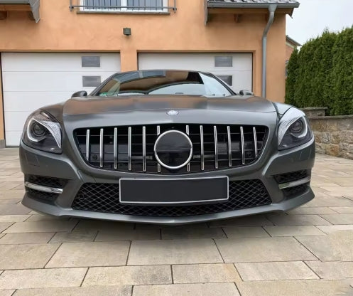 Racing Front Radiator Grilles for Mercedes-Benz SL-Class R231 2013-2023, Sport Upgrade for SL450, SL500, SL550, SL65 شبك أمامي رياضي لسيارات مرسيدس بنز SL-Class R231 2013-2023, ترقية أنيقة لـ SL450 و SL500 و SL550 و SL65