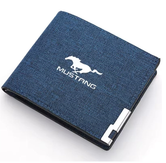 Men’s Leather Car Wallet with Logo Driver’s License & Key Card Holder for Ford Mustang, Fiesta, Kuga, Mondeo, Fusion, Explorer محفظة رجالية جلد بشعار السيارة, حامل رخصة القيادة وبطاقات المفاتيح لفورد موستانج، فييستا، كوجا، مونديو، فيوجن، إكسبلورر