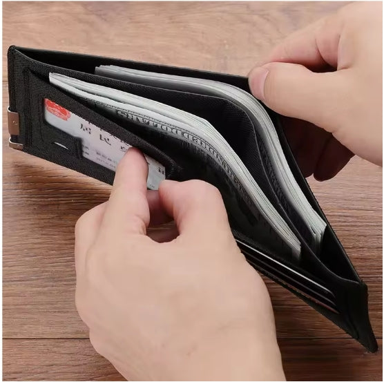 Men’s Leather Car Wallet with Logo Driver’s License & Key Card Holder for Ford Mustang, Fiesta, Kuga, Mondeo, Fusion, Explorer محفظة رجالية جلد بشعار السيارة, حامل رخصة القيادة وبطاقات المفاتيح لفورد موستانج، فييستا، كوجا، مونديو، فيوجن، إكسبلورر