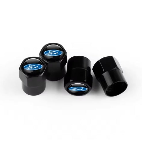 4PCS Car Tire Valve Caps, Ford Mustang, Shelby, Fiesta, Mondeo, Fusion, Durable Logo Dust Protection 4 قطع أغطية صمامات إطارات سيارات, فورد موستانج، شيلبي، فييستا، مونديو، فيوجن, حماية من الغبار مع شعار السيارة