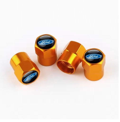 4PCS Car Tire Valve Caps, Ford Mustang, Shelby, Fiesta, Mondeo, Fusion, Durable Logo Dust Protection 4 قطع أغطية صمامات إطارات سيارات, فورد موستانج، شيلبي، فييستا، مونديو، فيوجن, حماية من الغبار مع شعار السيارة