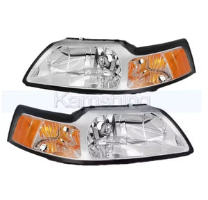 1 Pair Front Bumper Headlight Top Cover, American Version for Ford Mustang 1999-2004 1 زوج غطاء علوي لمقدمة السيارة والمصابيح الأمامية, النسخة الأمريكية لفورد موستانج 1999-2004