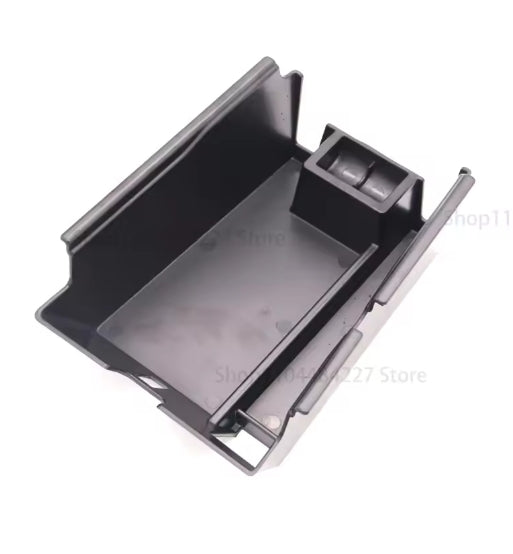 Ford Mustang 2017-2021 Center Console Armrest Storage Box, Black Plastic Organizer Drawer صندوق تخزين لمنصة ذراع التحكم الوسطى لفورد موستانج 2017-2021 ,منظم أدراج بلاستيك أسود