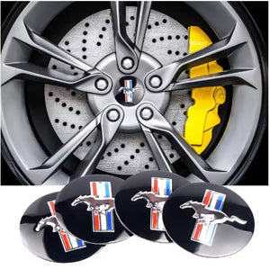 4PCS 56mm Wheel Center Hub Caps Stickers. Car Styling Decals for Ford Mustang Shelby Fiesta Mondeo Transit قطع ملصقات غطاء جنوط 56مم, ديكورات وتزيين عجلات لفورد موستانج شيلبي فييستا مونديو ترانزيت