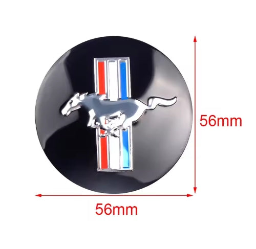 4PCS 56mm Wheel Center Hub Caps Stickers. Car Styling Decals for Ford Mustang Shelby Fiesta Mondeo Transit قطع ملصقات غطاء جنوط 56مم, ديكورات وتزيين عجلات لفورد موستانج شيلبي فييستا مونديو ترانزيت
