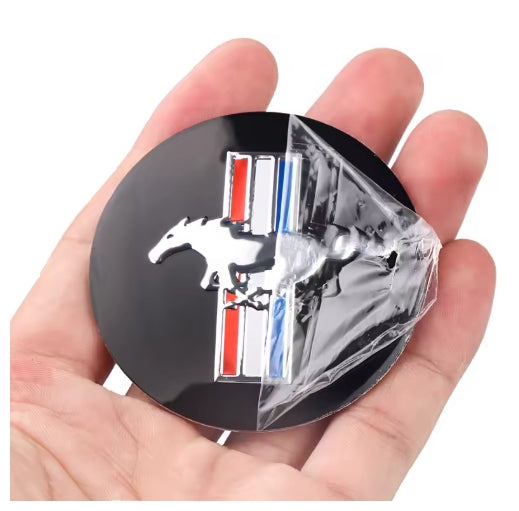 4PCS 56mm Wheel Center Hub Caps Stickers. Car Styling Decals for Ford Mustang Shelby Fiesta Mondeo Transit قطع ملصقات غطاء جنوط 56مم, ديكورات وتزيين عجلات لفورد موستانج شيلبي فييستا مونديو ترانزيت