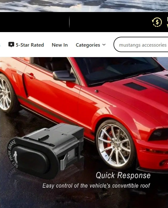 Convertible Top Switch for Ford Mustang 1994-2004, Roof Up/Down Console Button Replacement F4ZZ-15668-B مفتاح السقف القابل للطي لفورد موستانج 1994-2004, زر التحكم في رفع وخفض السقف بديل F4ZZ-15668-B