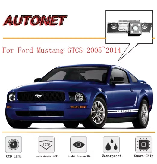 Ford Mustang GT/CS Rear View Backup Camera 2005-2014, CCD, Night Vision, License Plate Mount كاميرا خلفية لفورد موستانج GT/CS 2005-2014, رؤية ليلية، CCD، كاميرا رجوع بلوحة الترخيص