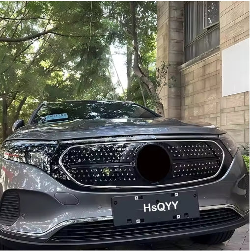 Mercedes-Benz EQA EQB EQE Air Inlet Grille Trim – Starry Sky Net Sequin Decoration, Stylish Car Exterior Accessory شبك هواء مزخرف لمرسيدس بنز EQA EQB EQE – إكسسوار خارجي أنيق بزينة نجوم لامعة