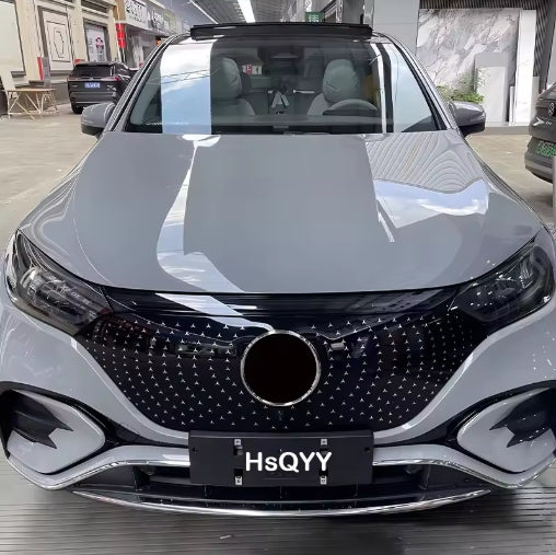 Mercedes-Benz EQA EQB EQE Air Inlet Grille Trim – Starry Sky Net Sequin Decoration, Stylish Car Exterior Accessory شبك هواء مزخرف لمرسيدس بنز EQA EQB EQE – إكسسوار خارجي أنيق بزينة نجوم لامعة