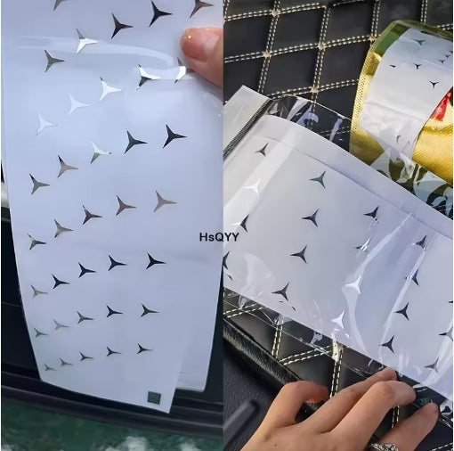 Mercedes-Benz EQA EQB EQE Air Inlet Grille Trim – Starry Sky Net Sequin Decoration, Stylish Car Exterior Accessory شبك هواء مزخرف لمرسيدس بنز EQA EQB EQE – إكسسوار خارجي أنيق بزينة نجوم لامعة