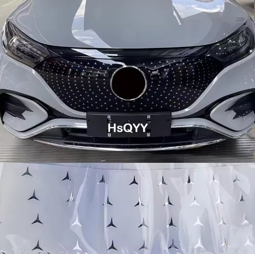 Mercedes-Benz EQA EQB EQE Air Inlet Grille Trim – Starry Sky Net Sequin Decoration, Stylish Car Exterior Accessory شبك هواء مزخرف لمرسيدس بنز EQA EQB EQE – إكسسوار خارجي أنيق بزينة نجوم لامعة