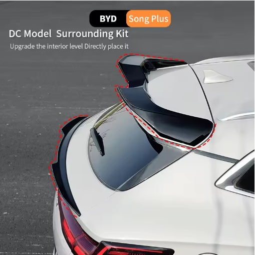 Carbon Fiber BYD Song Plus EV DMI 2023-2025 Rear Trunk Spoiler Wing,  جناح خلفي كاربون فايبر،