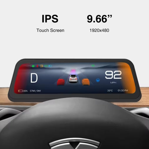 CATRONICS 2025 9.6" Tesla HUD, Top View Display for Model 3/Y, Easy Install, CarPlay & Android Auto CATRONICS 2025 شاشة HUD تسلا 9.6" , عرض علوي لسيارات Model 3/Y، تركيب سهل، CarPlay و Android Auto