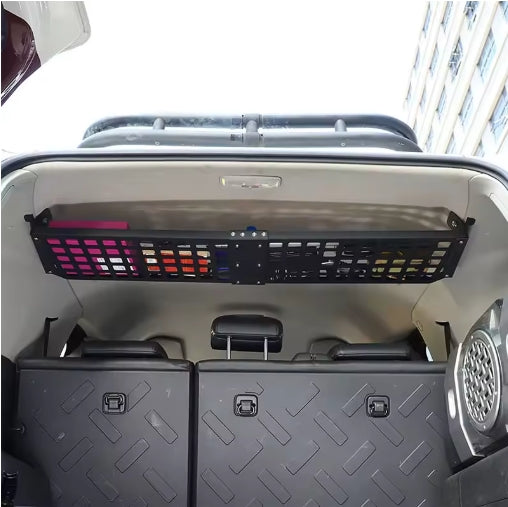 Toyota FJ Cruiser 2007–2021 Black Aluminum Alloy Roof Trunk Storage Rack, Durable & Multifunctional Organizer رف تخزين سقف وخلفية لتويوتا FJ كروزر 2007–2021 ,من سبائك الألومنيوم السوداء، متين متعدد الاستخدامات