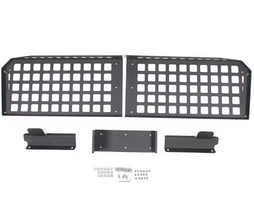 Toyota FJ Cruiser 2007–2021 Black Aluminum Alloy Roof Trunk Storage Rack, Durable & Multifunctional Organizer رف تخزين سقف وخلفية لتويوتا FJ كروزر 2007–2021 ,من سبائك الألومنيوم السوداء، متين متعدد الاستخدامات